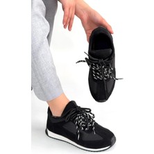OEY Fashions Jeat Siyah Nubuk Bağcıklı Spor Ayakkabı