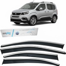 Sunplex Peugoet Rifter 2018- Krom Cam Rüzgarlığı 4 Parça