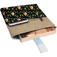 Hrs Desenli Yıkanabilir Cepli Kitap Kılıfı 20 x 25 cm Çok Amaçlı Çanta Book Cover