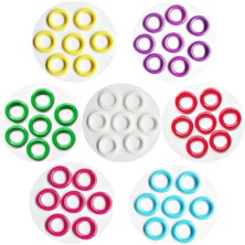 Mir Plastik 7 Renk Kristal Boncuk Güvercin Halkası Boncuğu 350 Adet