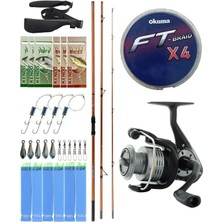 Yek Outdoor Yekoutdoor Olta Seti Okuma Trio Rex Surf 420CM 120-250GR 3 Parça Surf Kamışı&okuma Revenger Rv-55 Fd Olta Makinesi