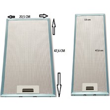 Ehla Filtre Arçelik P180 Uyumlu Aspiratör Alüminyum Filtre Takımı ( 1 Iç - 1 Dış 2 Adet )