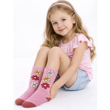 Gigi Giyim Çiçek Desenli Kız Çocuk Soket Çorap