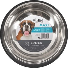 M-Pets Crock Paslanmaz Çelik Köpek Mama Kabı 36.5X36.5X8.5 cm