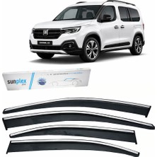 Sunplex Fiat Doblo 2023- Krom Cam Rüzgarlığı 4 Parça