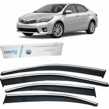 Sunplex Toyota Corolla 2013-2018 Krom Cam Rüzgarlığı 4 Parça