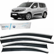Sunplex Toyota Proace City 2021- Krom Cam Rüzgarlığı 4 Parça
