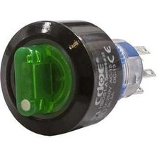Voltaj 22MM Yeşil Mandal Buton 1-0-2 CD-APY-22XDG