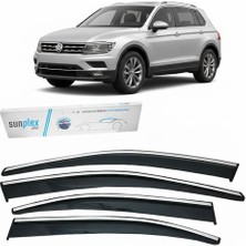 Sunplex Volkswagen Tiguan 2016-2021 Krom Cam Rüzgarlığı 4 Parça