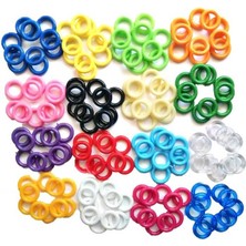 Mir Plastik 7 Renk Kristal Boncuk Güvercin Boncuğu Halkası 100 Adet