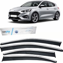 Sunplex Ford Focus 3/4 2011-2017 Hb/sd Krom Cam Rüzgarlığı 4 Parça