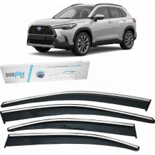Sunplex Toyota Corolla Cross 2020- Krom Cam Rüzgarlığı 4 Parça