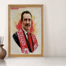 Lioncraft Muhsin Yazıcıoğlu Tablo, Wallpaper, Duvar Tablosu, Çerçeveli Cam Tablo 50X70CM