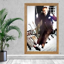 Lioncraft Mustafa Kemal Atatürk Tablo, Çerçeveli Cam Tablo 50X70 cm