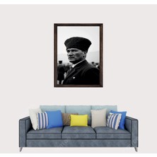 Lioncraft Türkçü, Mustafa Kemal Atatürk , Türk, Çerçeveli Cam Duvar Tablosu 40X60 cm SP11