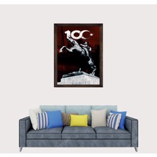 Lioncraft Türkçü, Mustafa Kemal Atatürk , Türk, Çerçeveli Cam Duvar Tablosu 40X60 cm SP17