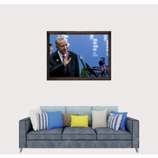 Lioncraft Cumhurbaşkanımız Recep Tayyip Erdoğan, Çerçeveli Cam Duvar Tablosu 50X70 cm Sp7