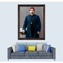 Lioncraft Osmanlı Yapay Zeka Abdülhamit Han 1 Çerçeveli Duvar Tablosu 40X60 cm