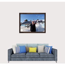 Lioncraft Cumhurbaşkanımız Recep Tayyip Erdoğan, Çerçeveli Cam Duvar Tablosu 50X70 cm SP16