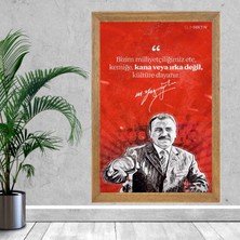 Lioncraft Muhsin Yazıcıoğlu  Tablo, Çerçeveli Cam Tablo 50X70 cm