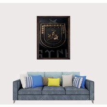 Lioncraft Türkçü, Türk Kara Kuvvetleri Arması  Çerçeveli Cam Duvar Tablosu 50X70 cm