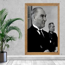 Lioncraft Mustafa Kemal Atatürk Tablo, Çerçeveli Cam Tablo 50X70 cm