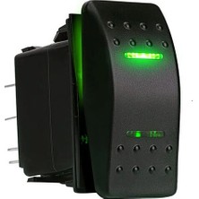 Voltaj On-Off Yeşil Işıklı Anahtar 5-Pin 12V-24V