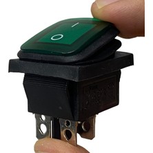 Swion IC-104W Geniş Körüklü Işıklı Anahtar On-Off 4p Yeşil