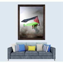 Lioncraft Filistin Bayrağı Çerçeveli Duvar Tablosu 50X70 cm