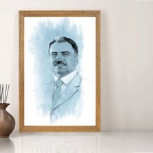 Lioncraft Muhsin Yazıcıoğlu Tablo, Wallpaper, Duvar Tablosu, Çerçeveli Cam Tablo 40X60CM