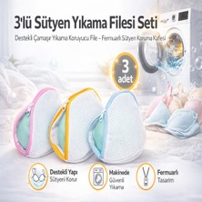 Mor Bebe 3 Adet Lüx Air Sütyen Yıkama Filesi I Iç Çamaşırı Yıkama Filesi ( Extra Yumaşak Kalın File )