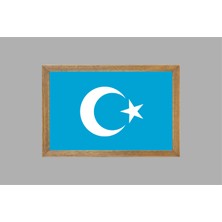 Lioncraft Göktürk Devleti Bayrağı Tablo, Çerçeveli Cam Tablo 40X60 cm