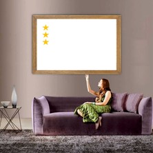 Lioncraft Ak Hun Imparatorluğu Devleti Bayrağı  Tablo, Çerçeveli Cam Tablo 50X70 cm