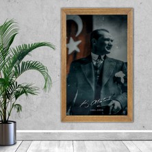 Lioncraft Ulu Önder Mustafa Kemal Atatürk Portresi, Çerçeveli Cam Tablo 40X60 cm