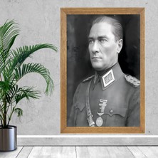 Lioncraft Mustafa Kemal Atatürk Tablo, Çerçeveli Cam Tablo 50X70 cm