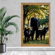 Lioncraft Mustafa Kemal Atatürk Tablo, Çerçeveli Cam Tablo 50X70 cm