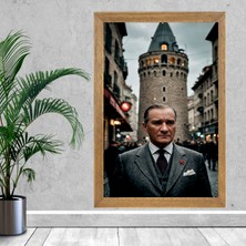 Lioncraft Mustafa Kemal Atatürk Tablo, Çerçeveli Cam Tablo 40X60 cm