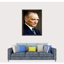 Lioncraft Türkçü, Mustafa Kemal Atatürk , Türk, Çerçeveli Cam Duvar Tablosu 50X70 cm Sp4