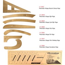 Moonstar Ahşap Riga Cetvel Takım (7 Parça Kutulu)