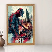 Lioncraft Şehir Manzaralı Dji Tablo, Wallpaper, Duvar Tablosu, Çerçeveli Cam Tablo 40X60CM