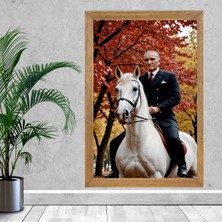Lioncraft Mustafa Kemal Atatürk Tablo, Çerçeveli Cam Tablo 40X60 cm