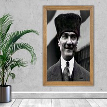 Lioncraft Ulu Önder Mustafa Kemal Atatürk Portresi, Çerçeveli Cam Tablo 50X70 cm