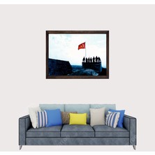 Lioncraft Türkçü, Türk Ordusu Çerçeveli Cam Duvar Tablosu 40X60 cm