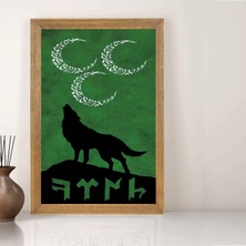 Lioncraft Türkçü, Türk Bayrağı Tablo, Çerçeveli Cam Tablo 40X60 cm