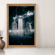 Lioncraft Türkçü Orhun Anıtları Tablo, Wallpaper, Duvar Tablosu, Çerçeveli Cam Tablo 40X60CM