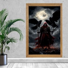 Lioncraft Kuru Kafa Şövalye Tablo, Çerçeveli Cam Tablo 50X70 cm