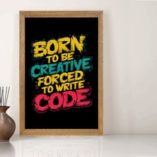Lioncraft Ingilizce Yazılı Tablo, Wallpaper, Duvar Tablosu, Çerçeveli Cam Tablo 50X70CM