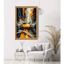 Lioncraft Lamborghini Arabası Tablo, Wallpaper, Duvar Tablosu, Çerçeveli Cam Tablo 40X60CM