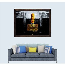 Lioncraft Türkçü, Bilge Kağan Sözü, Çerçeveli Cam Duvar Tablosu 50X70 cm Sp1