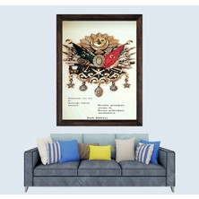 Lioncraft Osmanlı Imparatorluğu Arması 1 Çerçeveli Duvar Tablosu 50X70 cm